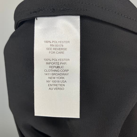 NWT ELIE TAHARI Black Lace Inset Collared Button Blouse Long Sleeve Large - Picture 5 of 5